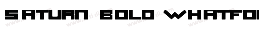 Saturn Bold WhatFont字体转换